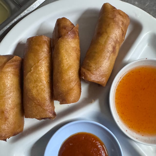 Veggie Thai Egg Rolls.